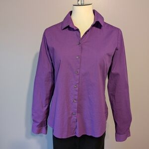 Chic Purple Button-Down Shirt for Women